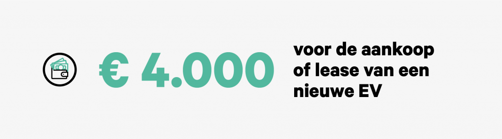 Nederland een bijdrage van 4000 ontvangen voor de aankoop van een nieuw elektrische auto